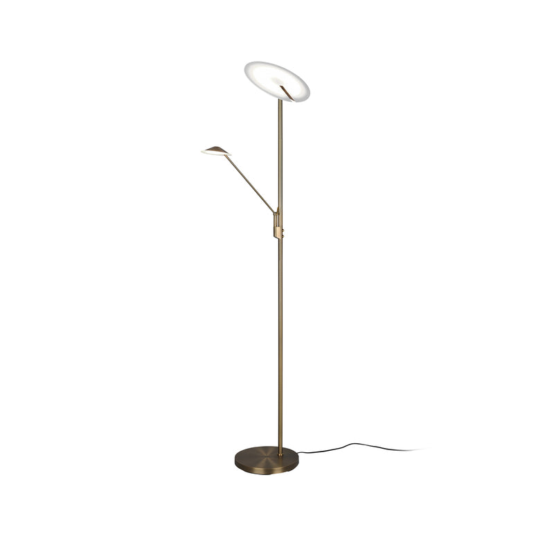 Trio Lighting Stehleuchte Leselampe LED Brantford altmessing Zusatzbeleuchtung - 4017807525243