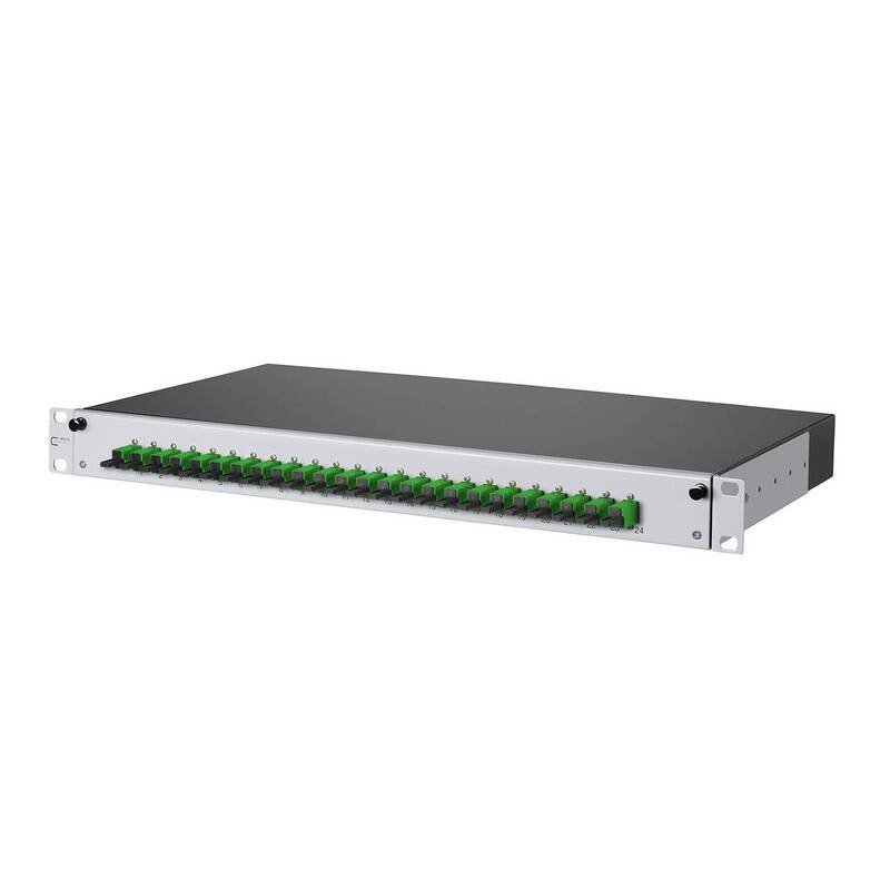 Metz Connect Spleissbox ausziehbar OpDATs.24E2000 24 Kupplungen E2000 grau 19 - 4250184156840