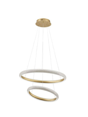 B-Ware Nova Luce Pendelleuchte Hängeleuchte LED MEDORA Messing Warmweiß dimmbar 59 cm