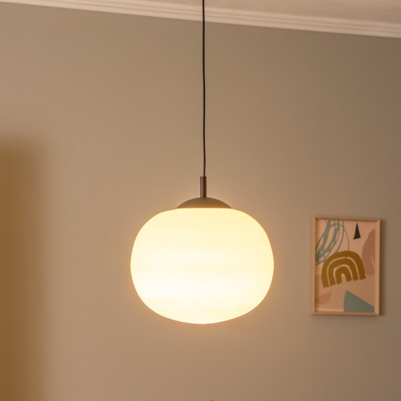 TK Lighting Hängeleuchte Pendelleuchte Vibe Leuchte Lampe Glas opalweiß Ø 35 cm - 5901780548049