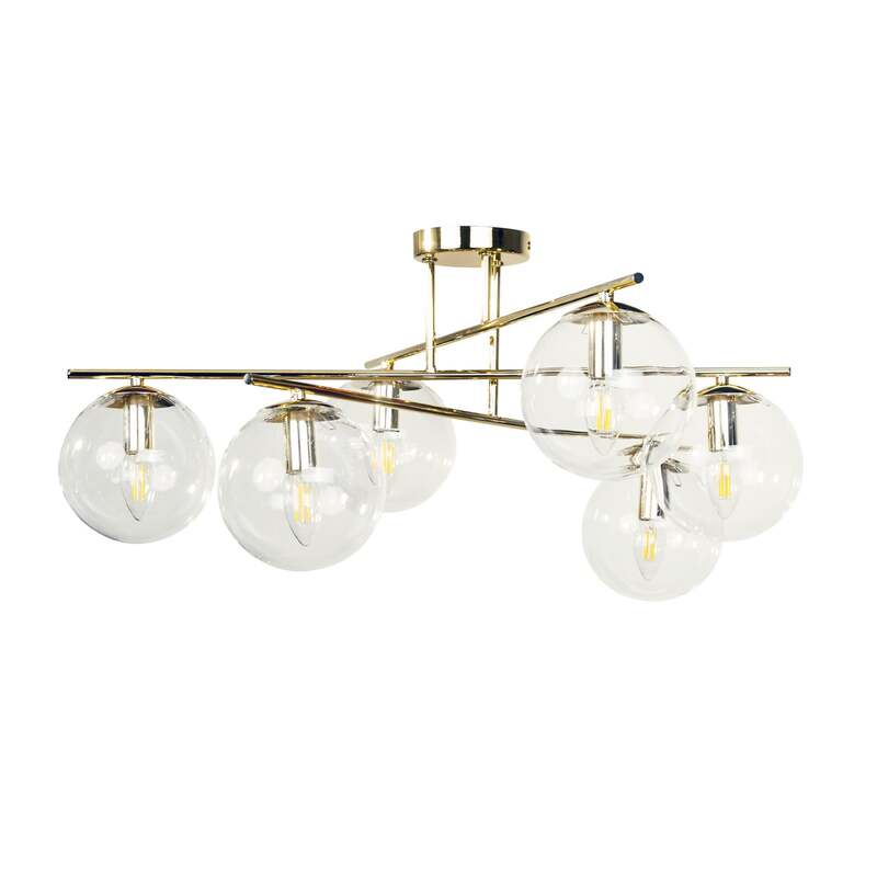 Deckenleuchte Zoe 6-flammig LED goldfarben dimmbar Lampe Leuchte 72x72cm - 5905563003152