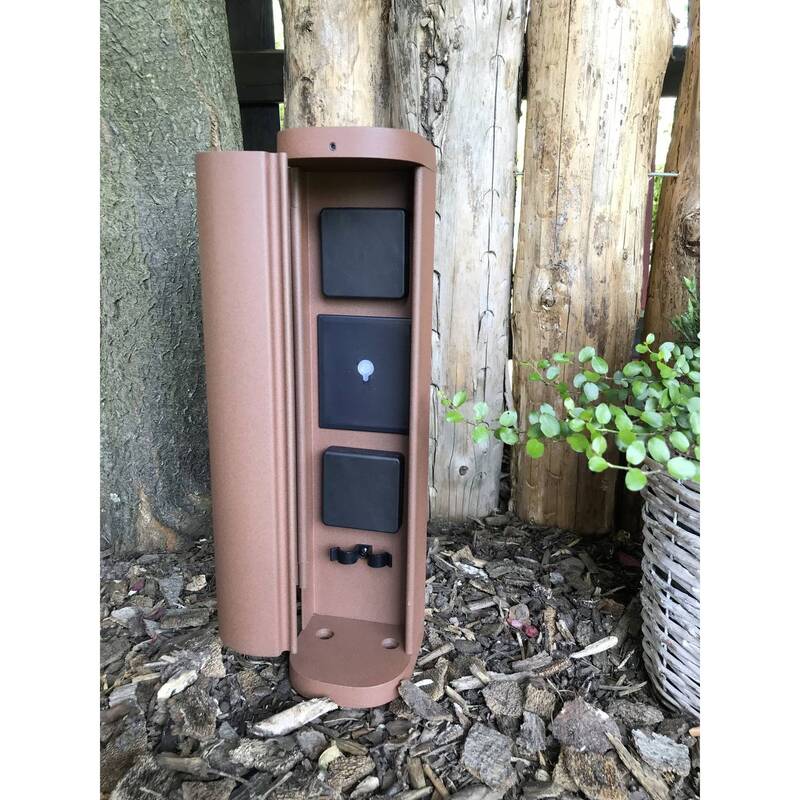 BOLD Volo Gartensteckdose WLAN 2fach Rost Aluminium 3680W App steuerbar - 4260663519493