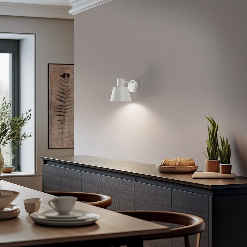 Wandleuchte Dunka taupe 1-flammig Stahl E27 17 cm Sigma dimmbar IP20 - 5902846810476
