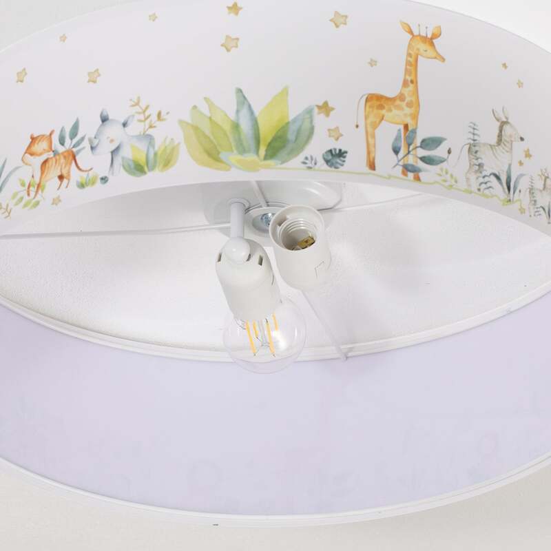 Euluna Kinderzimmer-Deckenleuchte Max Ø 50 cm dimmbar bunt weiß Metall PVC - 5906742026016