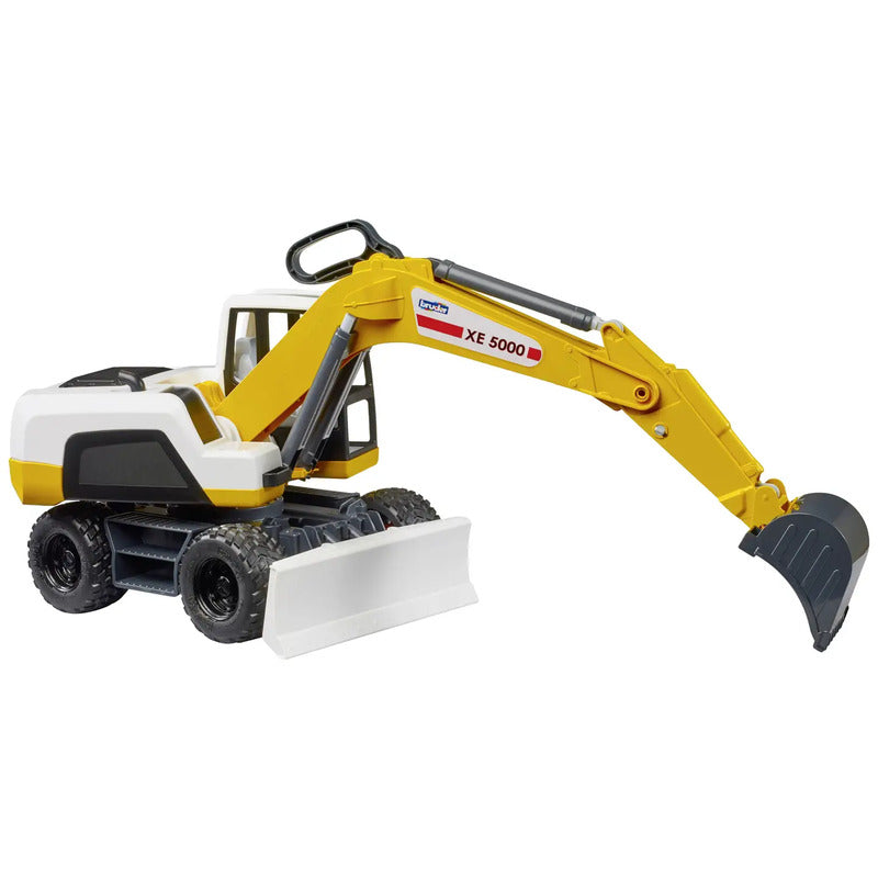 BRUDER XE 5000 Mobilbagger 1:16 Baufahrzeug Modell gelb/weiß für Kinder ab 2 ... - 4001702034139