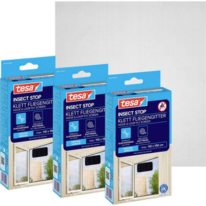 B-Ware Tesa Fliegengitter Insektenschutz Anthrazit 1100x1300mm 3 Stück Innen Außen