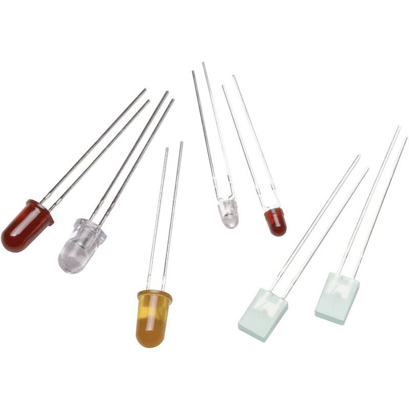 Broadcom LED Leuchtdiode Lampe Rot bedrahtet 3 mm 45 mcd 60 Grad 20 mA 600 STÜCK - 2050000589362