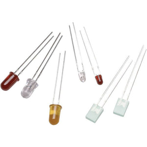600x B-Ware Broadcom LED Leuchtdiode Lampe Rot bedrahtet 3 mm 45 mcd 60 Grad 20 mA 600 STÜCK