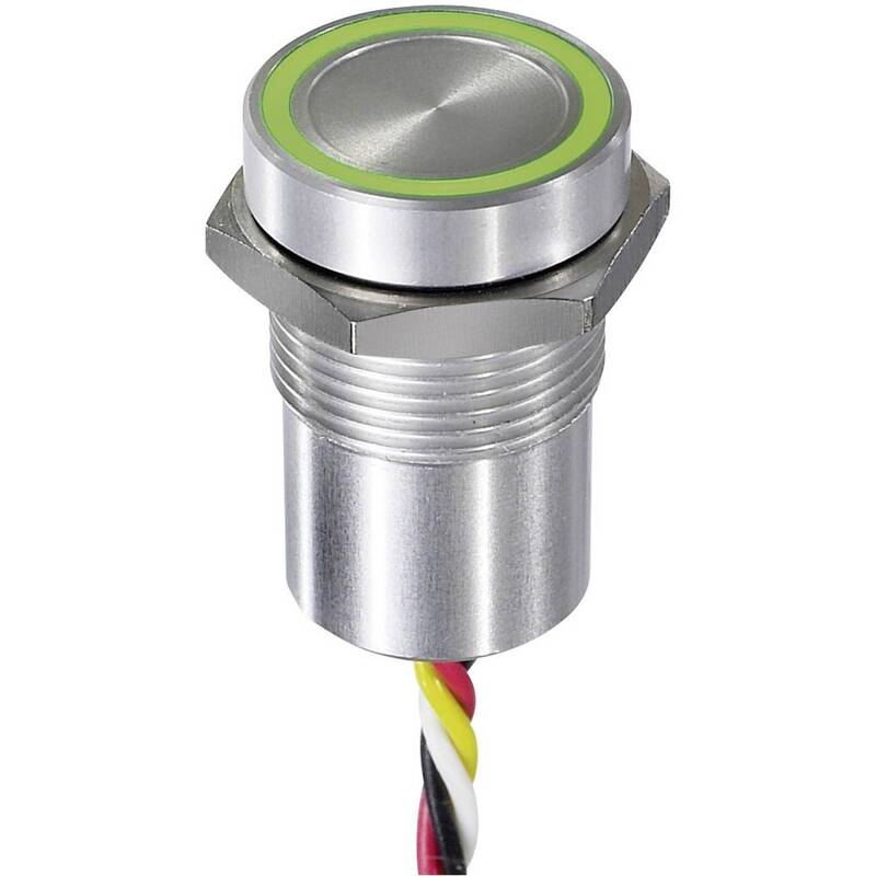 APEM Sensortaster Schalter kapazitiv LED Aluminium Grün CPB1110000NGSC - 4016138900293