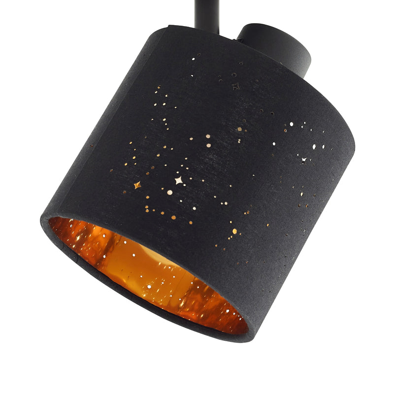 Lindby Deckenleuchte Vasilia 4-flammig LED Lampe dimmbar schwarz gold 70x12cm - 4251911791365