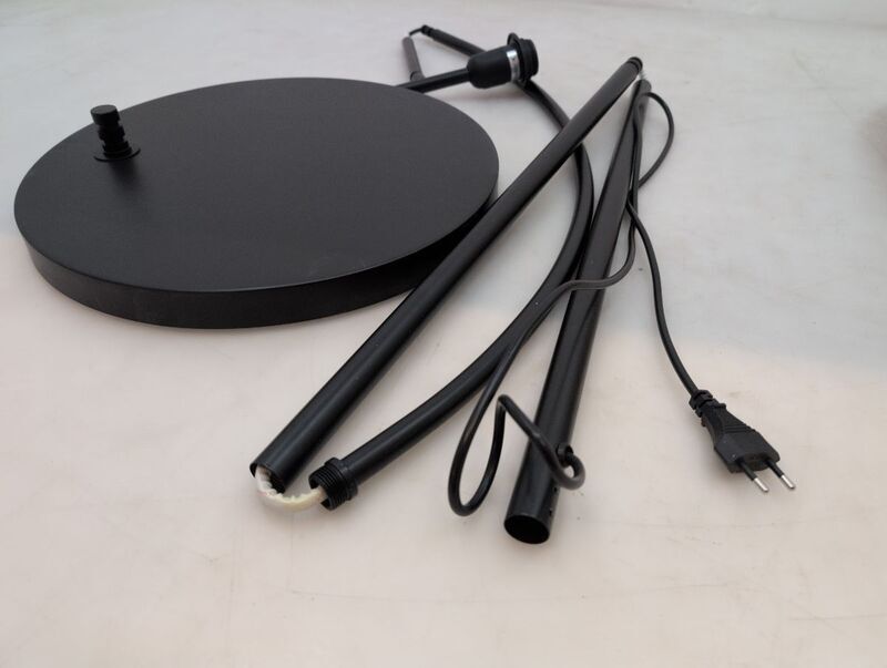Stehleuchte Dicte Designer Lampe beige E27 Leuchte 180cm Höhe 60W Metall/Textil - 5704924005602