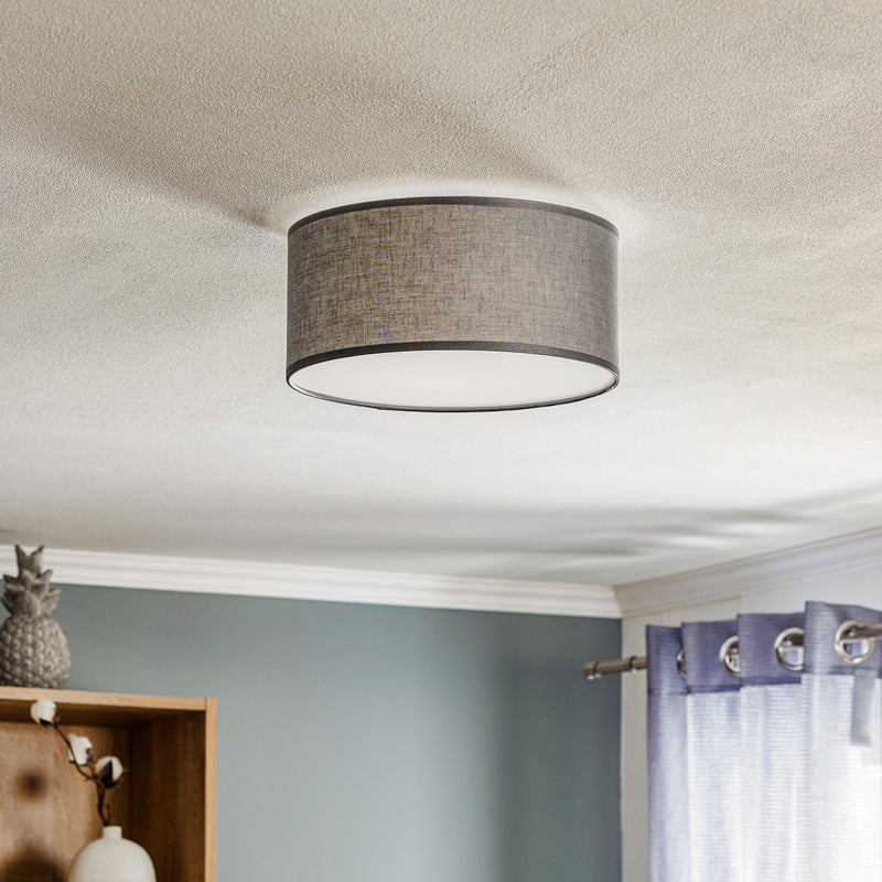TK-Lighting Deckenleuchte Rondo grau LED Lampe dimmbar Metall Ø 30 cm 13 cm hoch - 5901780533328