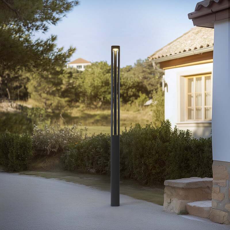 Lucande Außenleuchte Gartenlampe LED anthrazit Zarek Pirron IP65 230 cm - 4251911785272