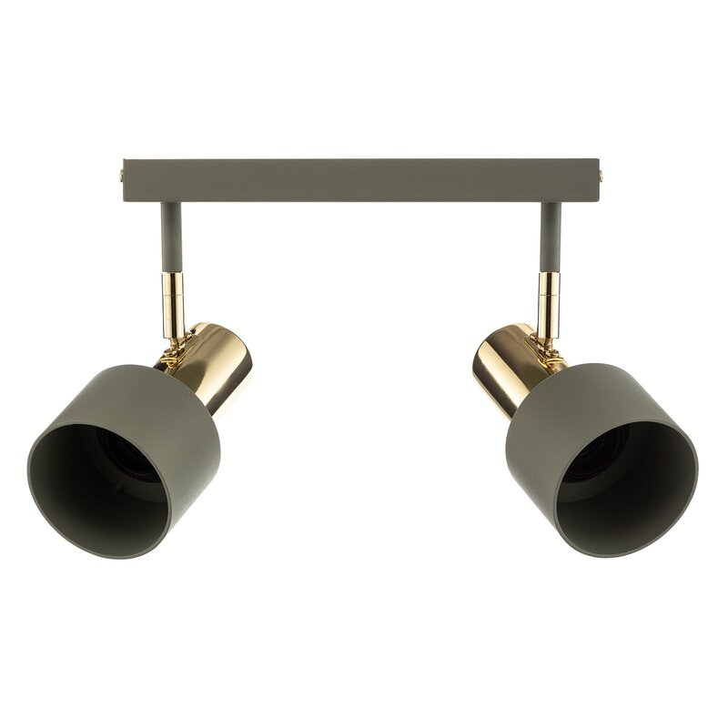 Euluna Deckenstrahler Deckenlampe Lampe Leuchte Destin zweiflammig grün/messing - 5902553215403