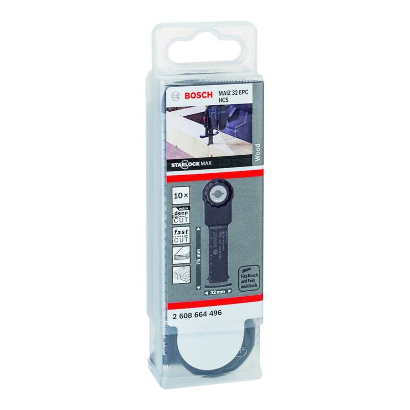 Bosch Tauchsägeblatt HCS MAIZ 32 EPC StarlockMax Sägeblatt Holz 80mm 10 Stück - 3165140936095