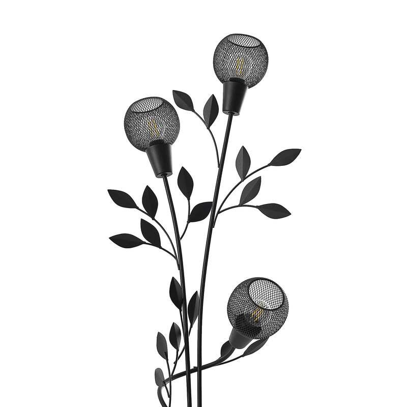 Lindby Stehlampe Florentiner Leuchte Kanye LED 3-flammig schwarz 160cm hoch - 4251911712919