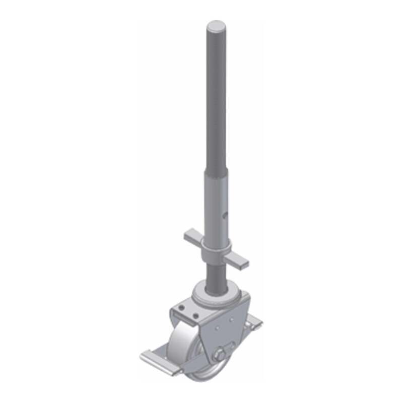 ZARGES Lenkrolle Spindel 125mm Tragfähigkeit 500kg Kunststoffrad Stahlspindel - 4003866429738