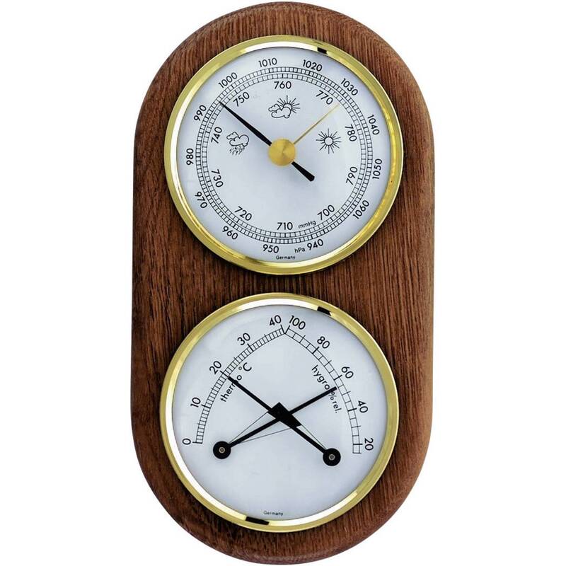TFA Dostmann Wetterstation Analoge Wetterstation Innentemperatur Eiche - 4009816014146