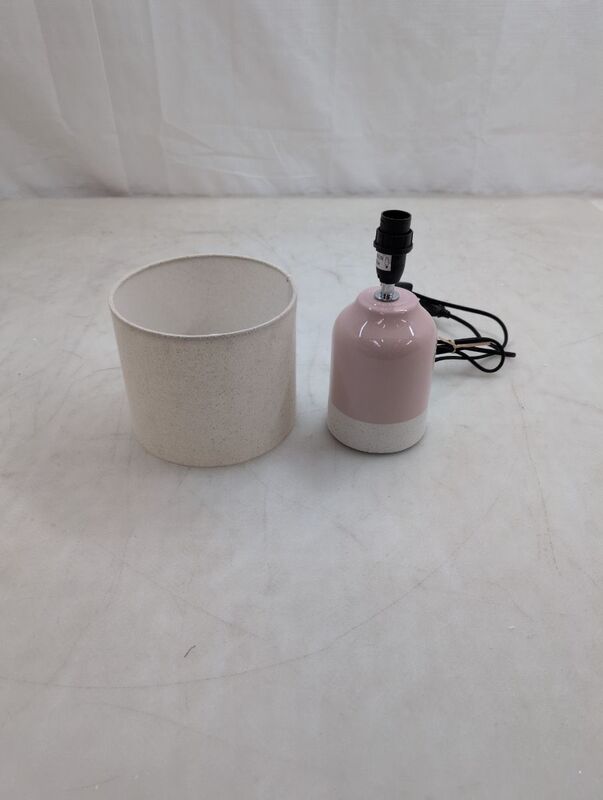 Pauleen Tischleuchte Sandy Glow Lampe Leuchte creme rosa Textil Keramik 33cm - 4000870483237