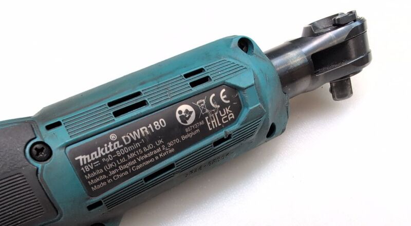 Makita DWR180 18v LXT Cordless Ratchet Wrench No Batteries No Battery Charger Bag - 0088381732871