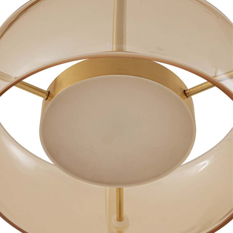 Lucande Hängeleuchte Martis LED Pendelleuchte dimmbar amber schwarz 3-flg - 4255830902734