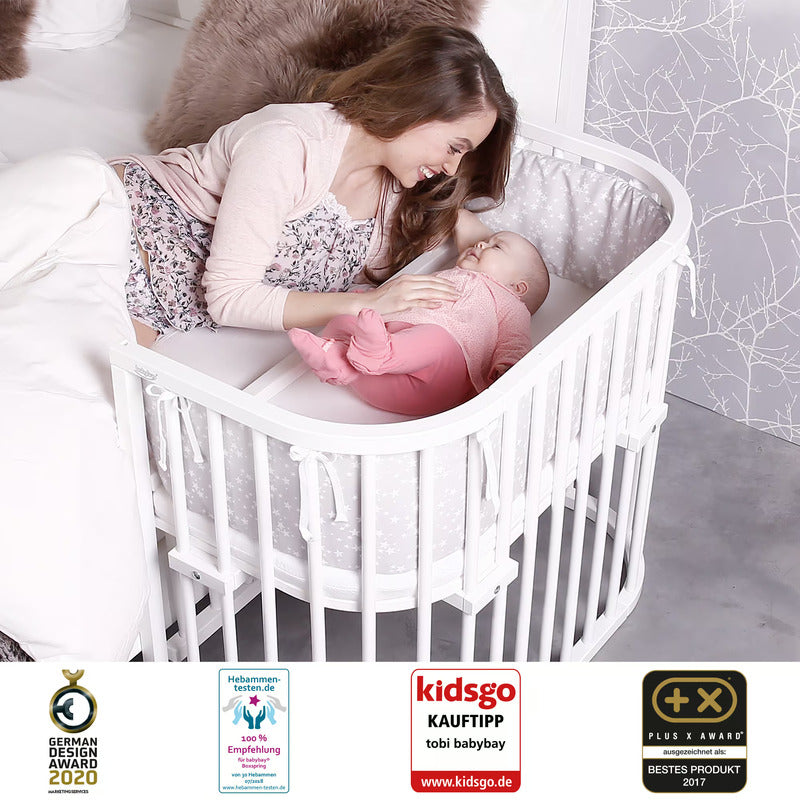 babybay Maxi Beistellbett Comfort Plus Babybett Baby-Stillbett weiß lackiert - 4260472559765