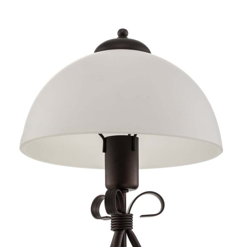 Tischleuchte Adoro LED Lampe Tischlampe Leuchte braun weiß 43cm Höhe 25cm Ø - 5907687421256