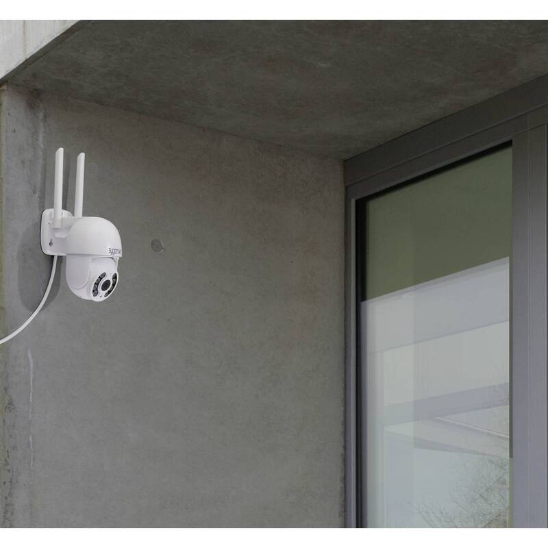 Sygonix PTZ Zusatzkamera Überwachungskamera Funkkamera PTZ außen weiß SY-6440258 - 4064161336091