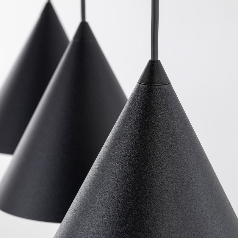 TK Lighting Hängeleuchte Cono 3-flammig LED Pendelleuchte dimmbar schwarz 86x19 - 5906135100682