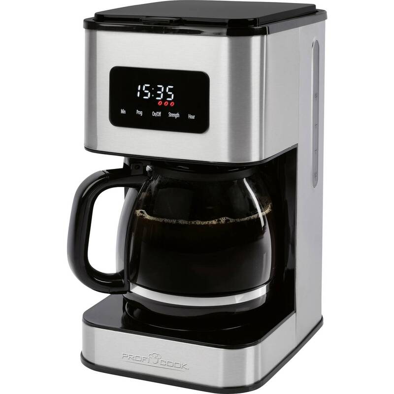 Profi Cook Kaffeemaschine Inox 14 Tassen Filterkaffeemaschine Glaskanne 900W - 4006160013047