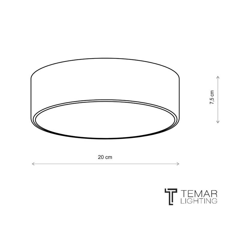 Deckenleuchte Cleo Ø 20 cm IP54 weiß Metall E27 Deckenlampe Lampe Leuchte Spot - 5907623601049