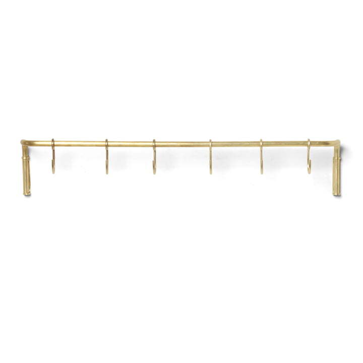 ferm Living Küchenstange inkl. 6 Haken Hakenleiste Küchenzubehör Leiste Messing - 5704723024231