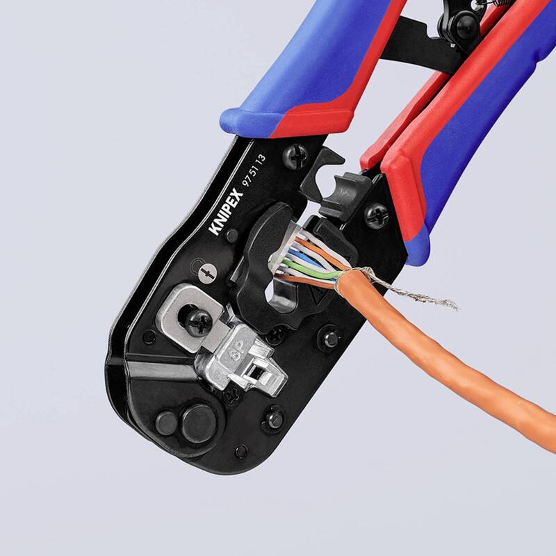 Knipex Crimpzange für RJ45-Westernstecker 97 51 13 Zange Crimpwerkzeug - 4003773087908