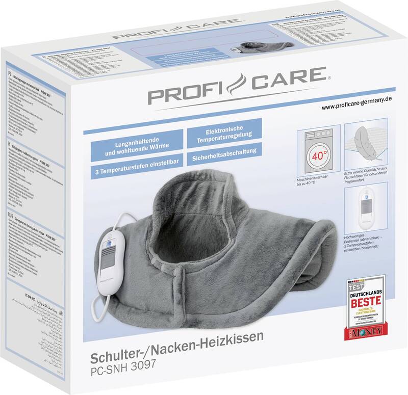 Profi-Care PC-SNH 3097 Wärmekissen 100 W Grau Kissen Heizdecke Nackenkissen - 4006160309706