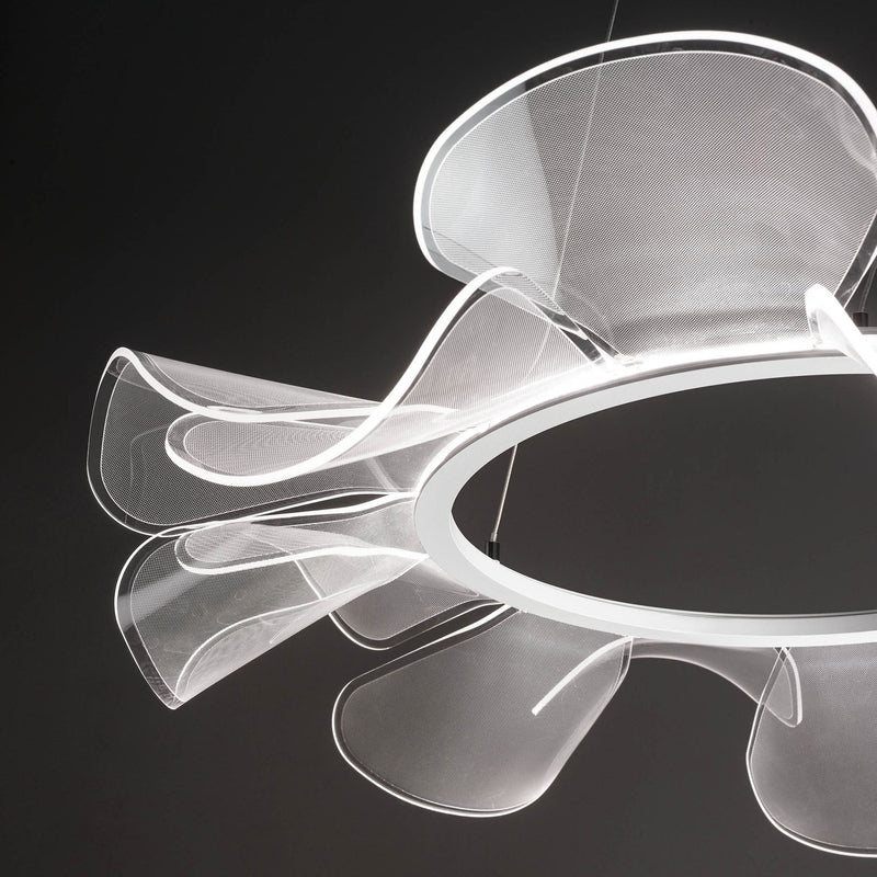 Fabas Luce Pendelleuchte Hängelampe LED weiß rund Esszimmer Wohnraum 72 cm - 8019282518082