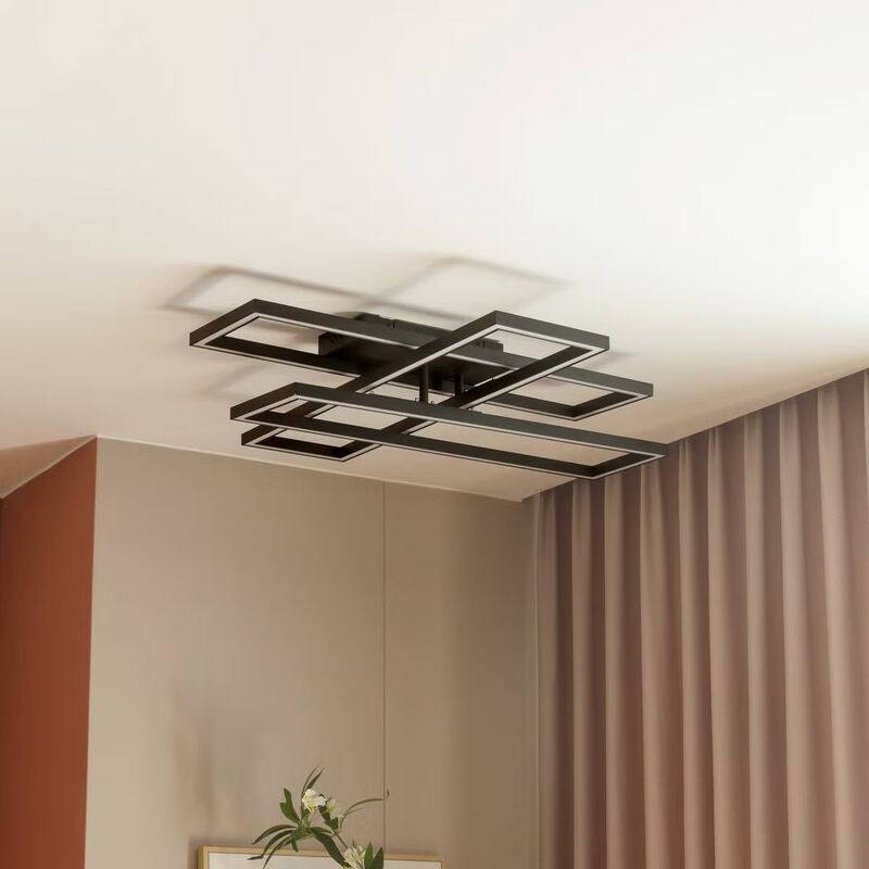 Lucande Deckenlampe Tjado LED Lampe Leuchte dimmbar schwarz 94cm lang Metall - 4251911766134