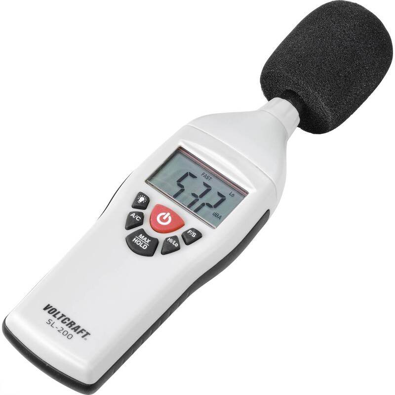 Voltcraft SL-200 Schallpegelmessgerät digital 30-130 dB 31.5-8 kHz Windschutz - 4016138519730