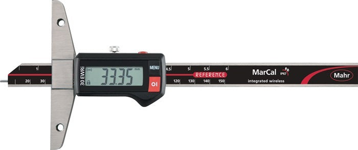 Mahr Digitaler Tiefenmessschieber Edelstahl IP67 i-wi Messbereich 200mm 0,01mm - 4059192058364