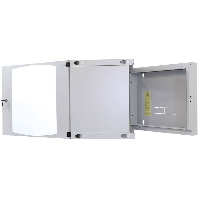 Intellinet 19 Zoll Wandgehäuse Rack Lichtgrau 6 HE 540x327x450mm Sicherheitsglas - 0766623713757