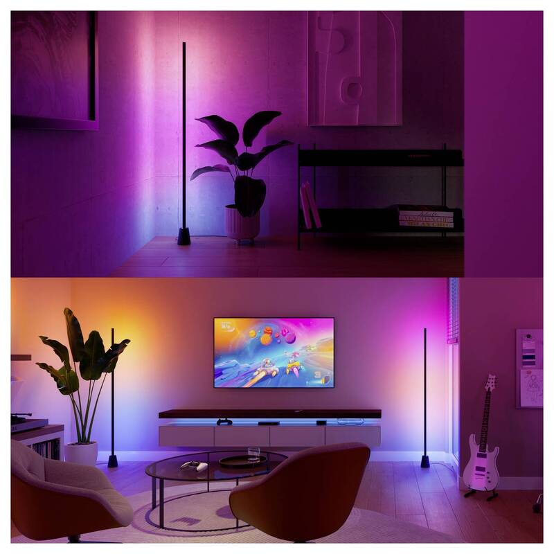 Philips Hue Stehlampe RGBW LED Lampe dimmbar App steuerbar Schwarz 135cm Leuchte - 8721103144973