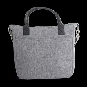 B-Ware Leclercbaby Wickeltasche Baby Tasche Grau Melange Kinderwagen Tasche Organizer