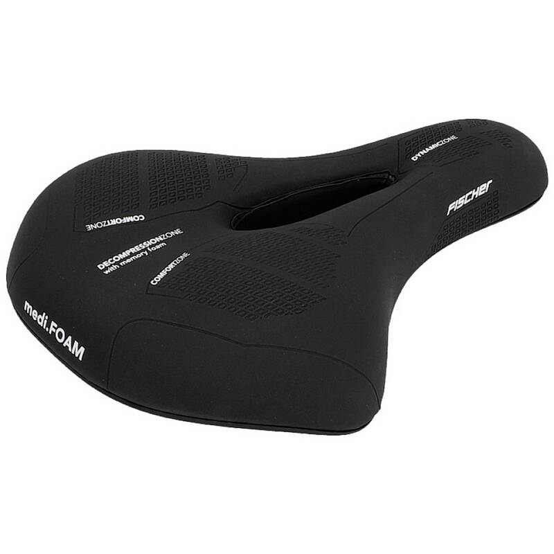Fischer Fahrrad Sattel MEMORY Foam MTB schwarz ergonomisch komfortabel 85677 - 4008153856778