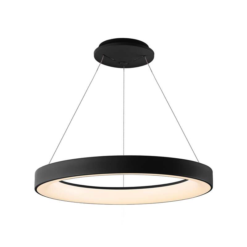 LED-Hängeleuchte Niseko II schwarz 50 cm dimmbar mit Fernbedienung Mantra - 8435153285721