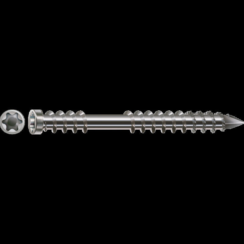 SPAX Holzschraube Zylinderkopf T-STAR plus Edelstahl A2 5mm 80mm 100 Stück - 4003530159619