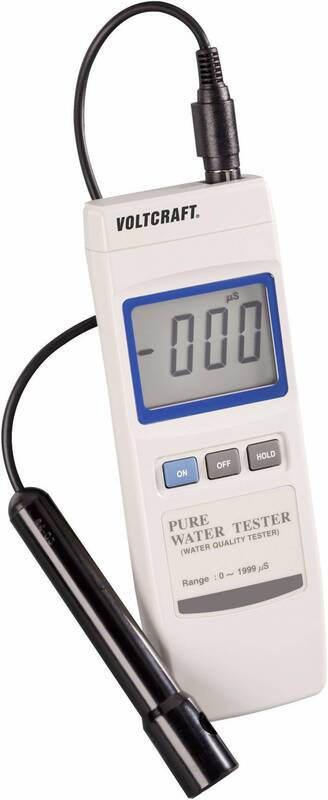 VOLTCRAFT WA-100ATC Leitfähigkeits-Messgerät 0-1999 µS digital mit Sonde - 4016138523249