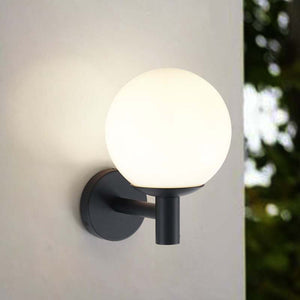 B-Ware Lindby Außenwandleuchte Dangan LED Gartenlampe Wandleuchte dimmbar schwarz weiß
