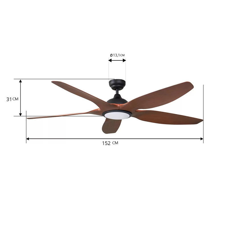 Lucande LED-Deckenventilator Omendo, schwarz DC leise CCT Ventilator Gebläse - 4251911780024