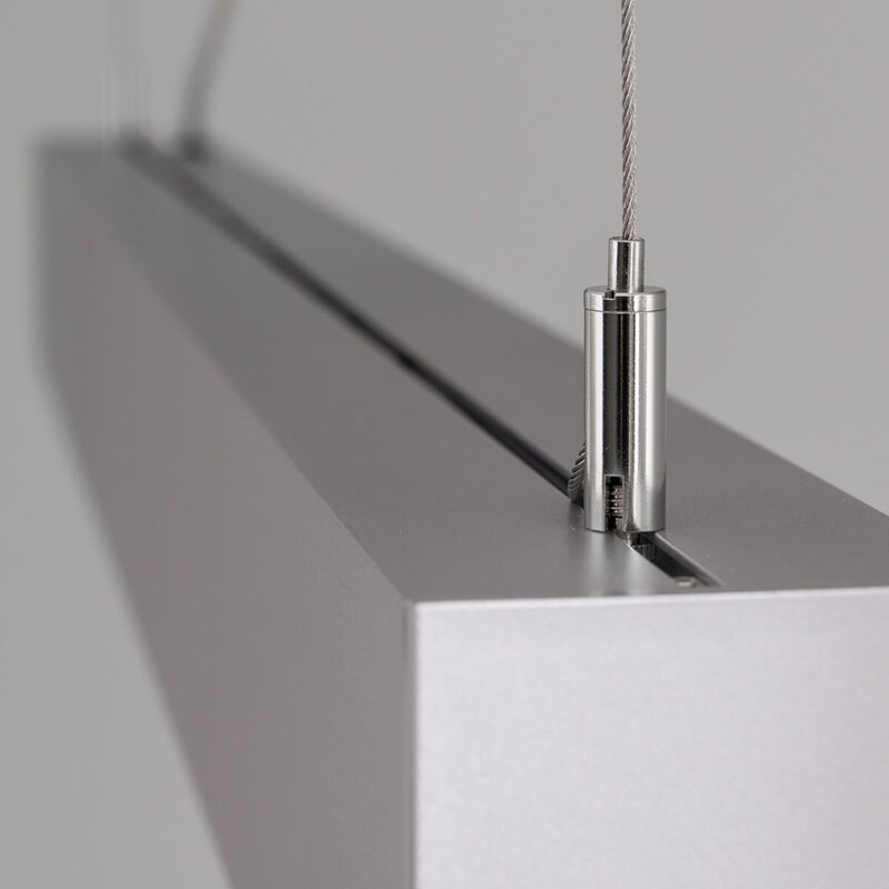 Sando Pendelleuchte Deckenlampe LED alu warmweiß Aluminium PVC Aufhängeset 86 cm - 9003090255641