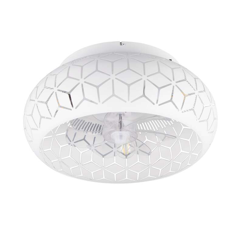 Reality Ventilator Bidar leise Deckenventilator mit Fernbedienung weiß 50cm - 4017807643978