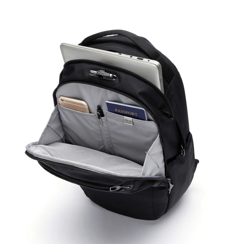 Pacsafe Notebook Rucksack V 26L Tour schwarz wasserabweisend mit RFID Schutz - 0688334009632